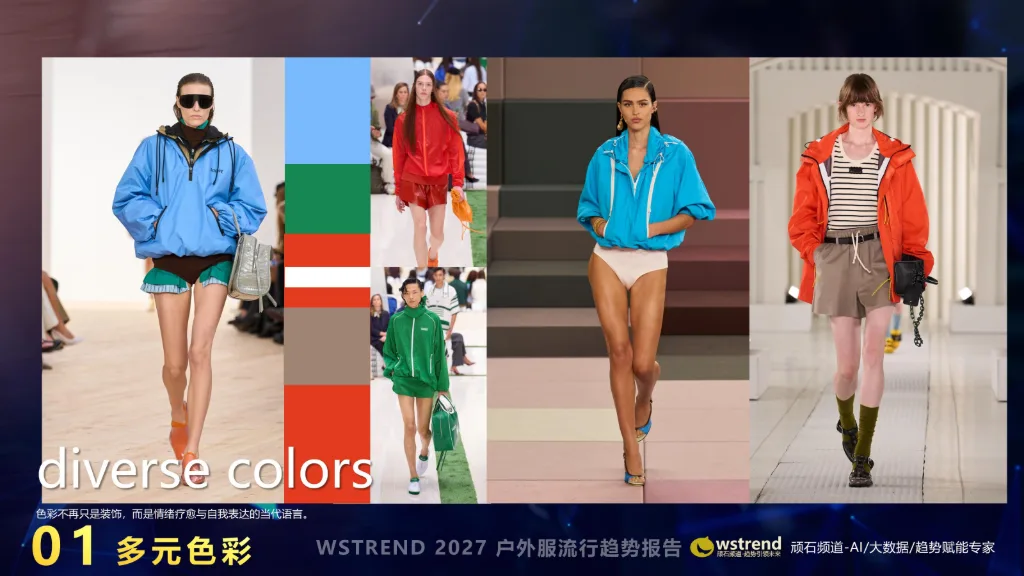 多元色彩户外服趋势图