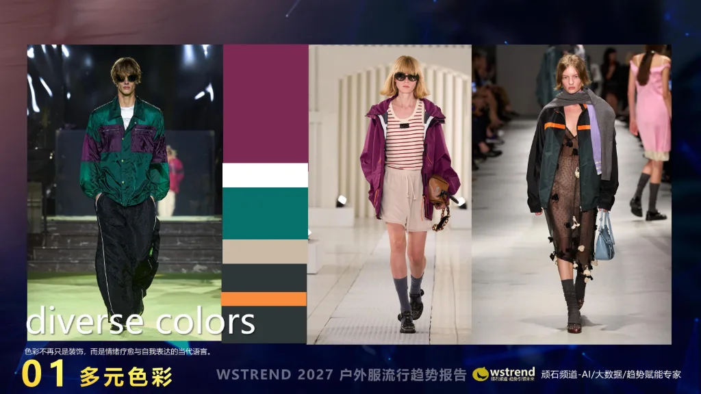 多元色彩户外服趋势图